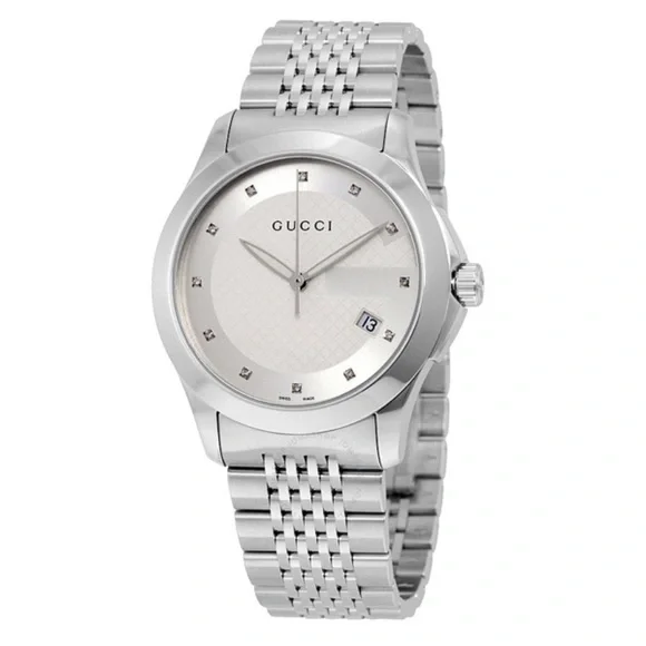 Gucci Accessories Soldgucci G 264 Diamond Accent Stainless